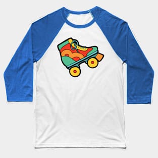 Retro Roller Skate Baseball T-Shirt